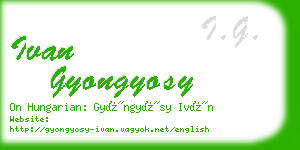 ivan gyongyosy business card